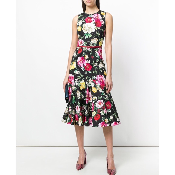 Dolce & Gabbana Dresses & Skirts - DOLCE & GABBANA Floral Peony Cotton Dress 40 4US